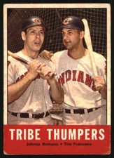 1963 Topps #392 Johnny Romano/Tito Francona FAIR Indians Tribe Thumpers 608755