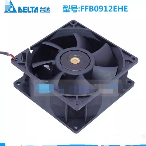 Delta FFB0912EHE 9038 12V 1.50A 3-Wire Violent Large Air Volume Double Ball Fan - Picture 4 of 5
