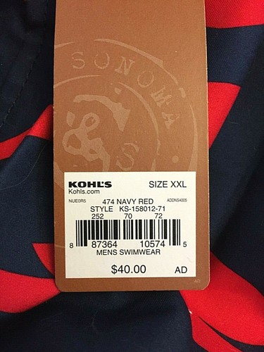 Swim Trunks Sonoma Life + Style Swimwear Men's New W/Tags - Picture 5 of 5