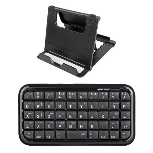 Rechargeable Bluetooth Keyboard English Mini Stand for Smart Mobile Phone Typing - Picture 1 of 11