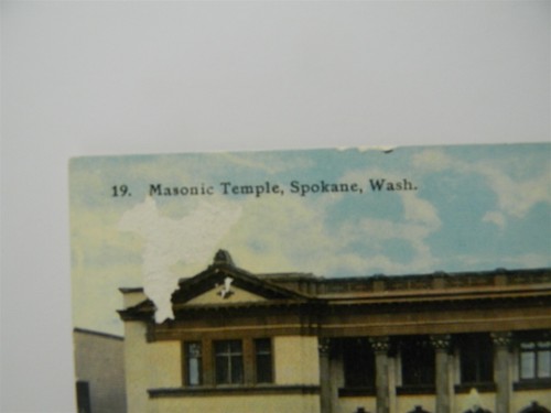 Vintage Freimaurer Tempel Spokane Waschung. Postkarte - P24 - Bild 2 von 4