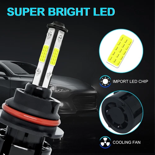 2x 9007/HB5 LED Headlight Bulbs Kit 6500K White High Low Beam Light Super Bright - Picture 3 of 14
