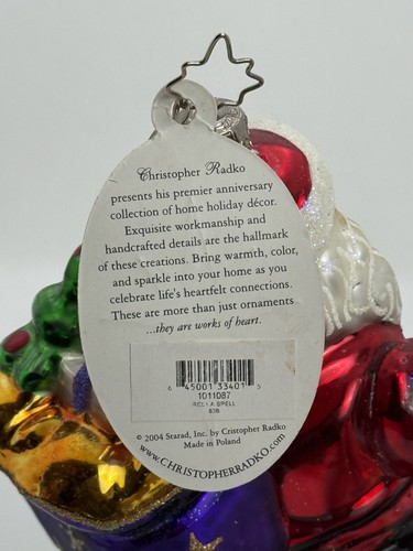 Christopher Radko 20th Anniversary Glass Christmas Ornament Santa Rest A Spell - Picture 8 of 14