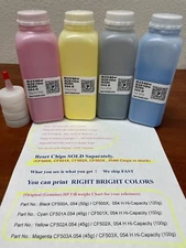 (200g x 4) Toner Refill for HP Color M254, M280, M281 (CF500A/X ~ CF503A/X), 054