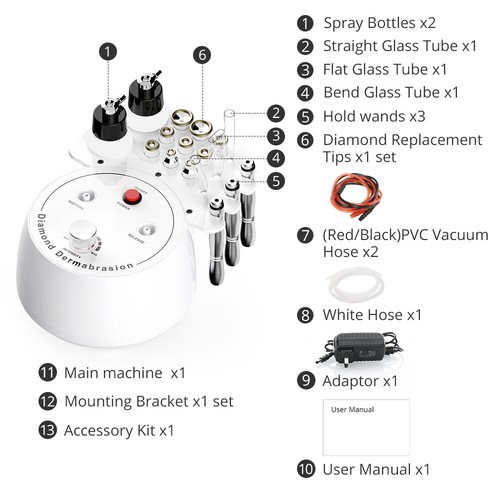 4 In 1 Diamond Microdermabrasion Machine Cleansing Moisturizing Skin Care UK - Picture 12 of 23