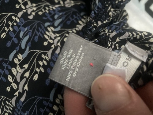 Ann Taylor Two Piece Blouse Size 14 Silk - Picture 7 of 7