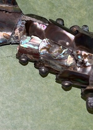 Articulated Fish Mexican Abalone Shell & Brass Fish Bottle Opener Vintage 60s - Picture 10 of 17