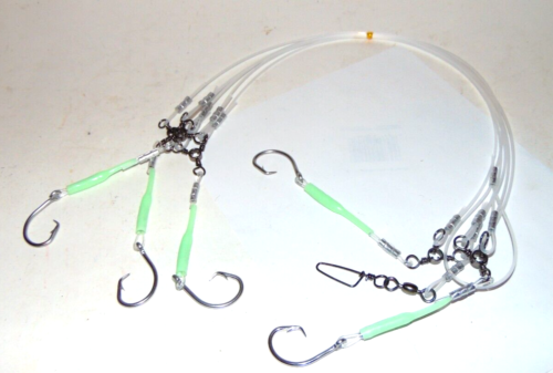 Deep Drop Bottom Fishing GLOW Rig Golden Tile Rosefish Snapper Grouper 8/0 Hooks