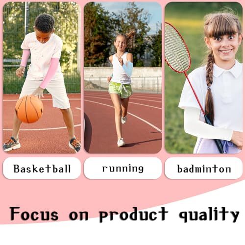 3Pairs Kids Arm Sleeves Thinly UV Sun Protection Cooling Arm Cover Compression - Bild 3 von 7