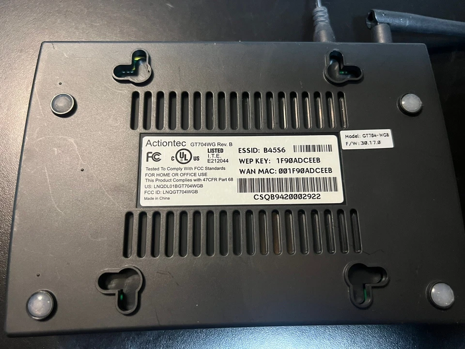 Verizon Actiontec GT704WG DSL Modem Router 4-Port 54 Mbps Wireless - Image 4 of 4