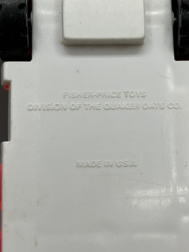 VTG Fisher Price Little People Red Fire Truck w Extension Ladder 2 Firefighters - Bild 10 von 12