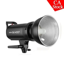 US Godox SK400II 400W Studio Flash Head Strobe Light Bowens Mount With Reflector