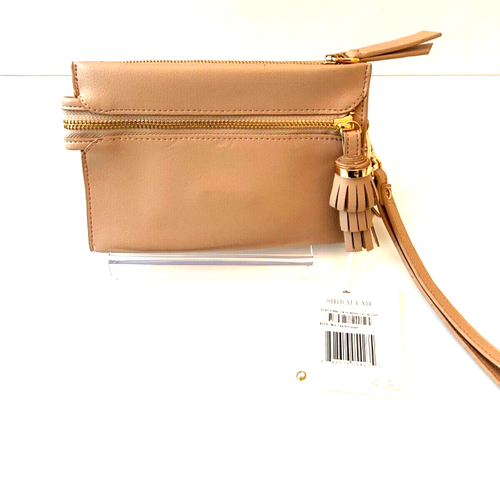 Shiraleah Chicago Vegan Leather tate wristlet Purse Clutch Bag Blush Zip - Picture 2 of 10