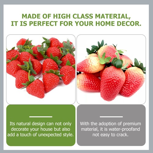 20 Pcs Strawberry Model Props Artificial Strawberries Realistic Plastic Red - Picture 5 of 12