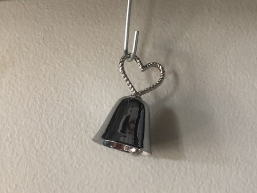 Silver Bell Heart Handle Decoration Wedding Kissing Bells Christmas Gift Box New - Picture 12 of 12