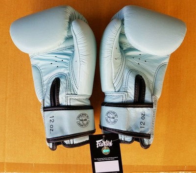 Fairtex Genuine New Pastel Blue Boxing Gloves Genuine Leather Fairtex Genuine New Pastel Blue Boxing Gloves Genuine Leather