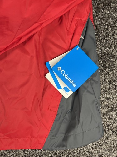 Columbia Giacca Uomo Glennaker Lake Antipioggia Montagna Rosso Grigio XL NUOVA CON ETICHETTE - Foto 3 di 10