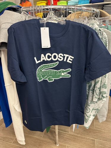 LACOSTE MEN'S SHORT SLEEVE CROC PRINT LOGO TEE - Picture 17 of 20