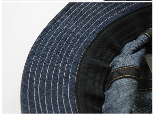Lightweight Cotton Vintage Navy Military Style Daisy Mae 6 Panel Denim Hat Cap - Picture 17 of 19