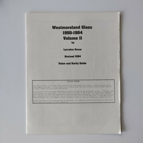 Westmoreland Glass Volumes II & III Softcover Guide Books Lorraine Kovar - Foto 6 di 10