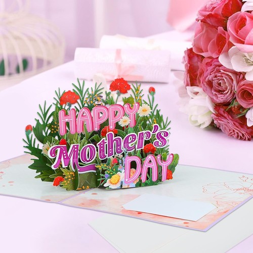 3D Pop up Mothers Day Card - Happy Mothers Day Flower Pop up Gift Greeting Card  - Bild 5 von 7