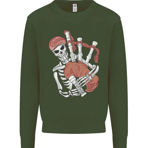 A Skeleton Playing the Bagpipes Kids Sweatshirt Jumper - Picture 64 of 97