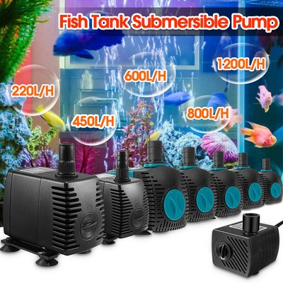 SUBMERSIBLE WATER FEATURE PUMP FISH POND AQUARIUM TANK WATERFALL SUMP PUMPS
