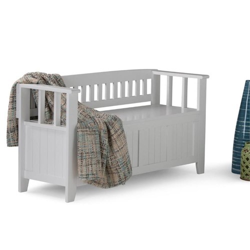 Atlin Designs Entryway Storage Bench in White - Picture 1 of 5