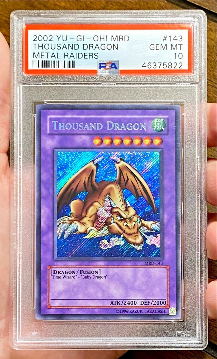 1999年 千年竜　THOUSAND DRAGON PSA10 2002 Yu-Gi-Oh! Metal Raiders 1st Edition Thousand Dragon