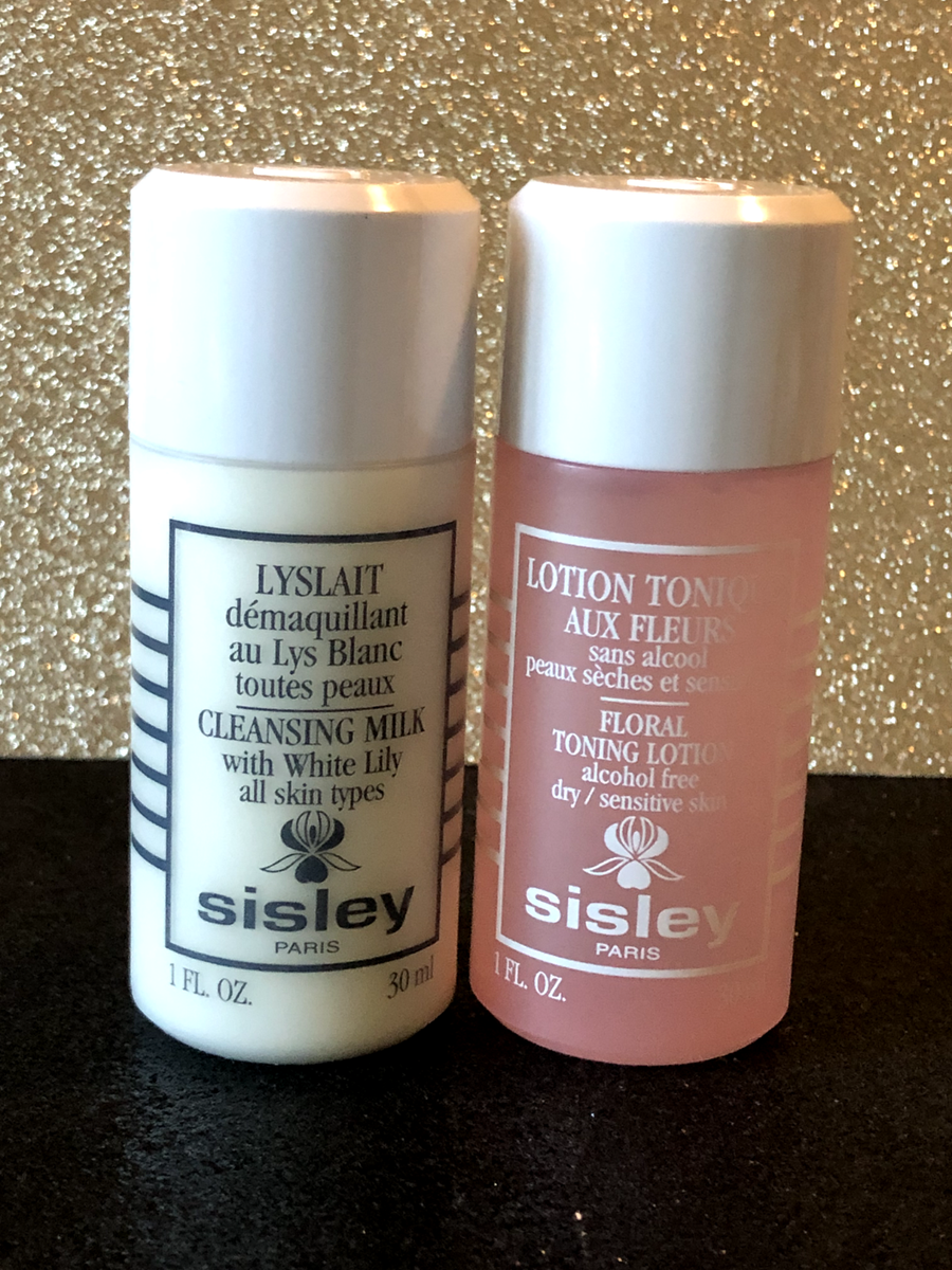 sisley cleansing milk 30 ml ,toning lotion 30ml travel size