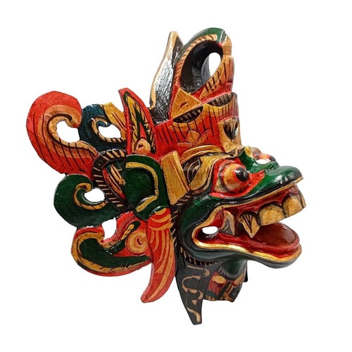 Mono Balinés Madera Tallada Máscara Barong Indonesio Colgante de Pared Arte Popular - Imagen 3 de 18