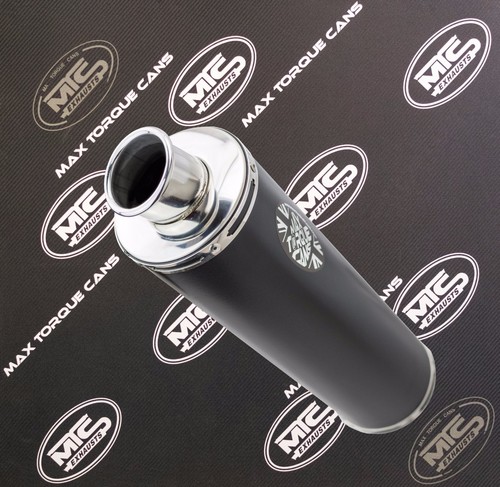 Kawasaki ZX9R C + E Black Round road-legal Performance motorbike exhaust Can - Picture 1 of 3