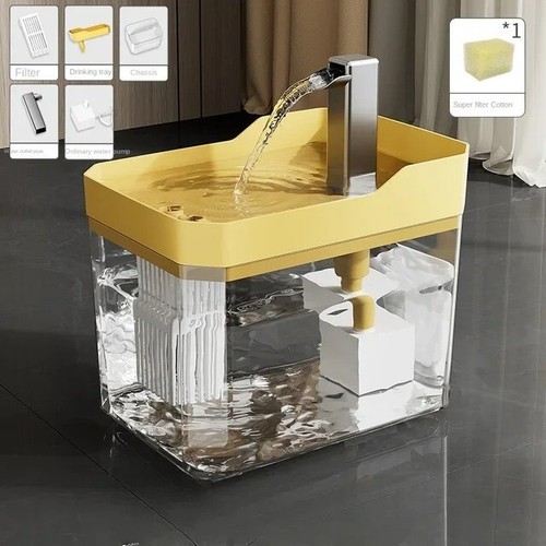 Cat Water Fountain, USB Powered, Auto Filter Anti-Dry Pump Transparent Dispenser - Picture 7 of 12