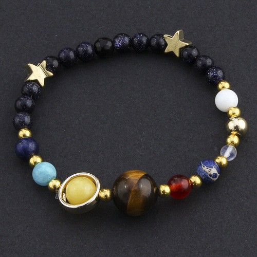 Universe Solar System Planets Beads Bracelet Space Universe Stars Charm Bangle - Picture 9 of 9