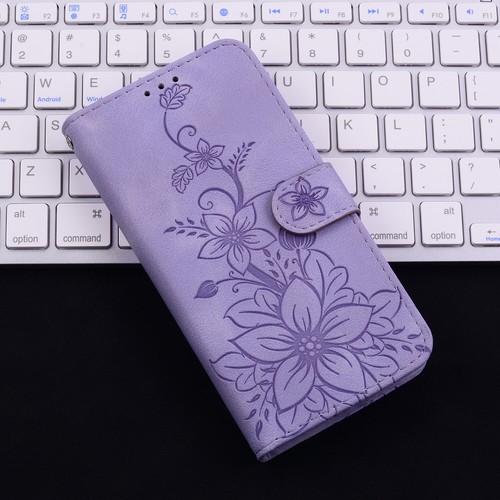 Flower Emboss Card Wallet Case Magnetic Flip Bag Holder Cover For Various Phone - Picture 10 of 12