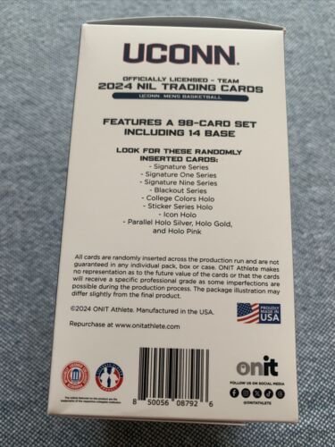 UCONN Huskies 2024 ONit NIL Trading Cards Platinum Box 6 Packs Newton AUTO - Picture 3 of 3