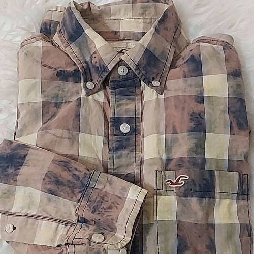Hollister Custom Bleached Plaid Button Down Shirt - Picture 11 of 14