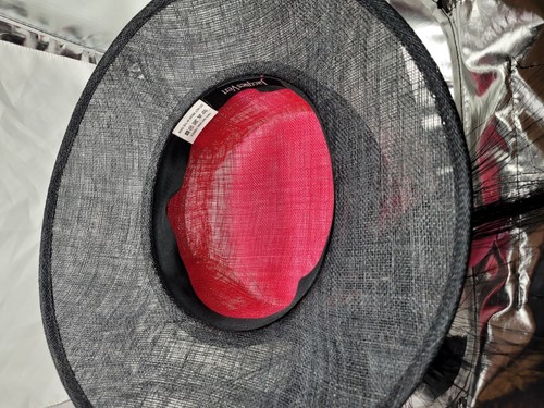 Cappello da sposa Jacques Vert rosa nero piuma madre della sposa gare matrimonio - Foto 13 di 16