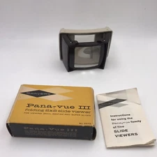 Sawyers Pana-vue III Slide Viewer Folding 2x2 Box and Instructions Vintage