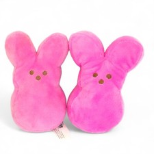 Peeps Just Born 6" Pink Bunny Collectible Plush Lot Of 2 Easter 2019  2022