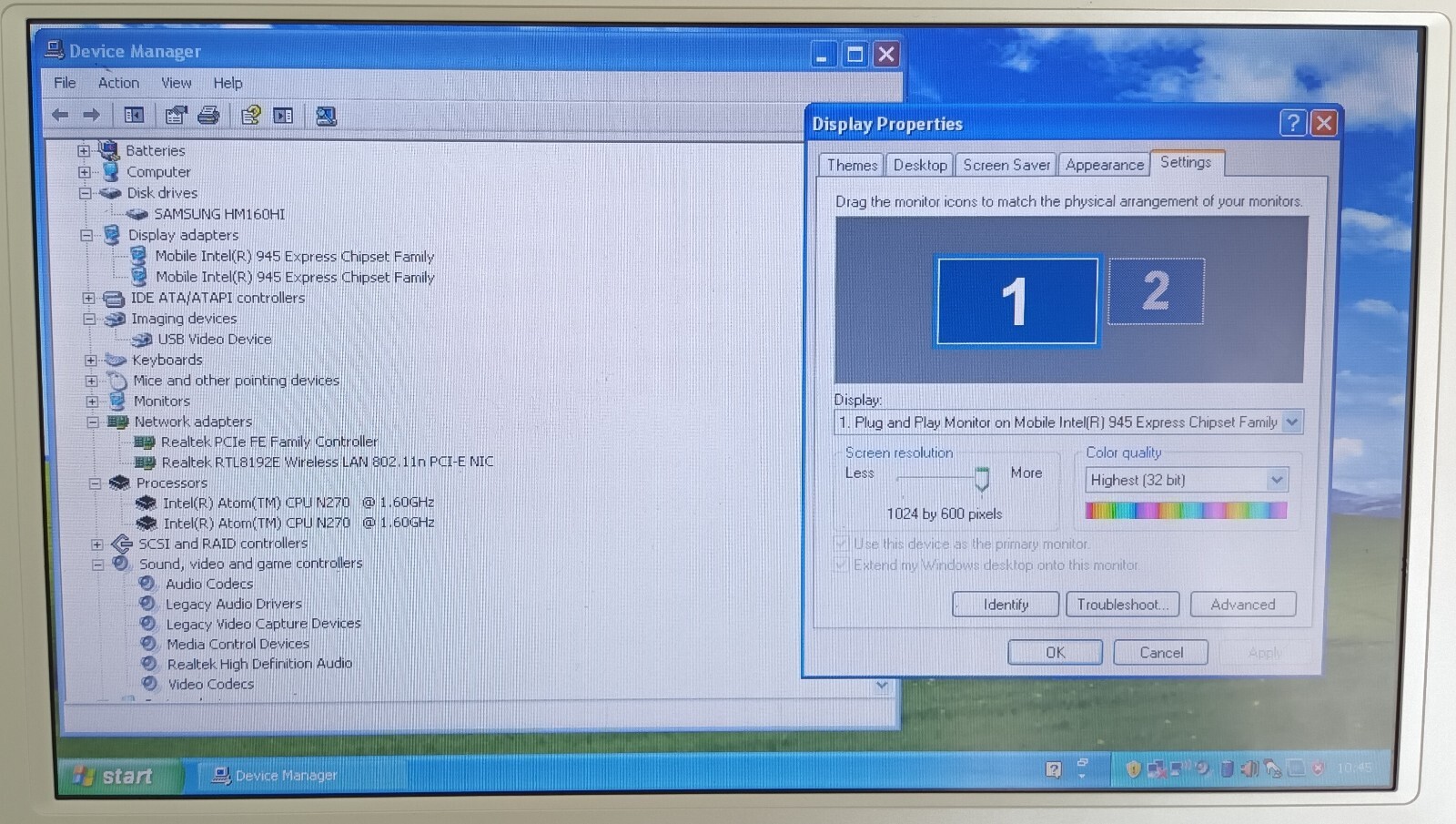 Samsung N130 White Netbook Laptop 10.1" 1GB 160GB Intel Atom 1.6GHZ Windows XP - Picture 15 of 20