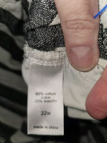 Maurices Damenshorts blau & weiß gestreift Übergröße 22 W Knopf & Taillenband - Bild 4 von 4