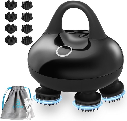 Head Massager,Scalp Massager Hair Growth with 3 Kneading Modes,Waterproof Body M