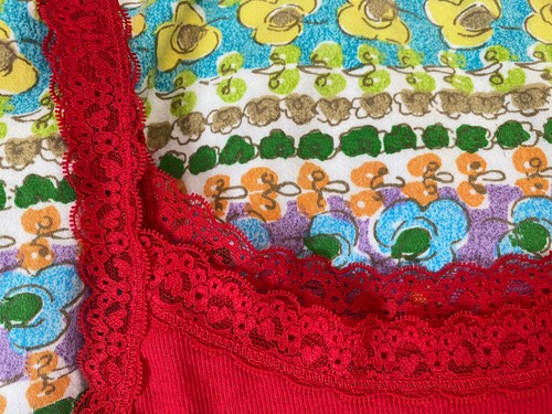 NEW juniors red Cherokee cotton undershirt tank top XL/TG - Picture 4 of 5