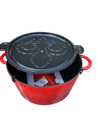 Fontignac 40509-161 Red Round Cocotte Mains-Libres French Dutch Oven 5.5 Qt. New - Picture 10 of 12
