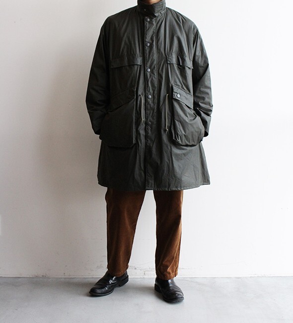 Barbour X Kaptain Sunshine Traveler Coat Green Wax Jacket A