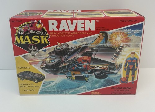 MASK RAVEN Corvette Vehicle + Action Figure-Factory Sealed-Kenner-1986-NEW