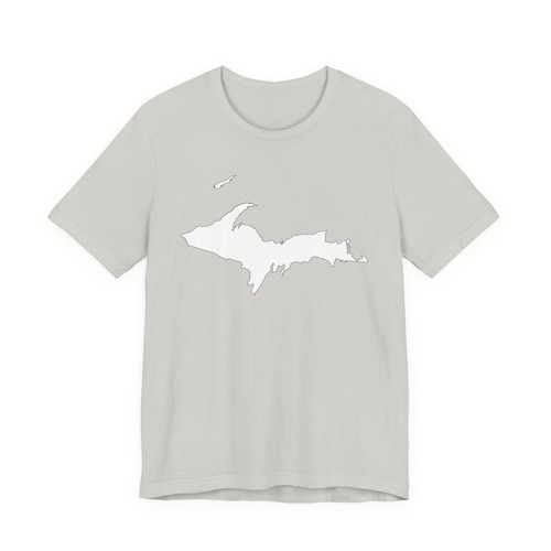 Unisex Jersey Short Sleeve Tee : Upper Peninsula, (White) - Picture 24 of 65
