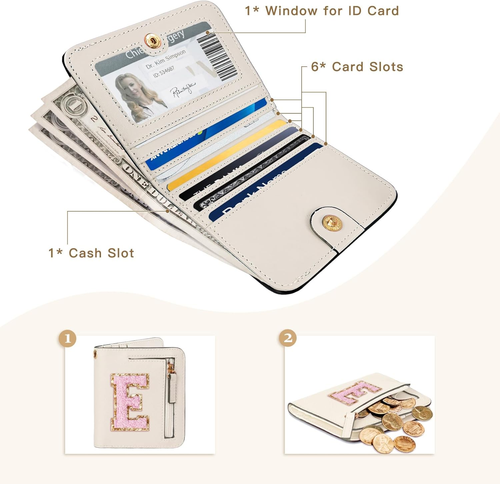 Teen Girl Gifts Trendy Stuff Initial Wallet RFID Bifold Tween Girls Christmas St - Picture 4 of 12