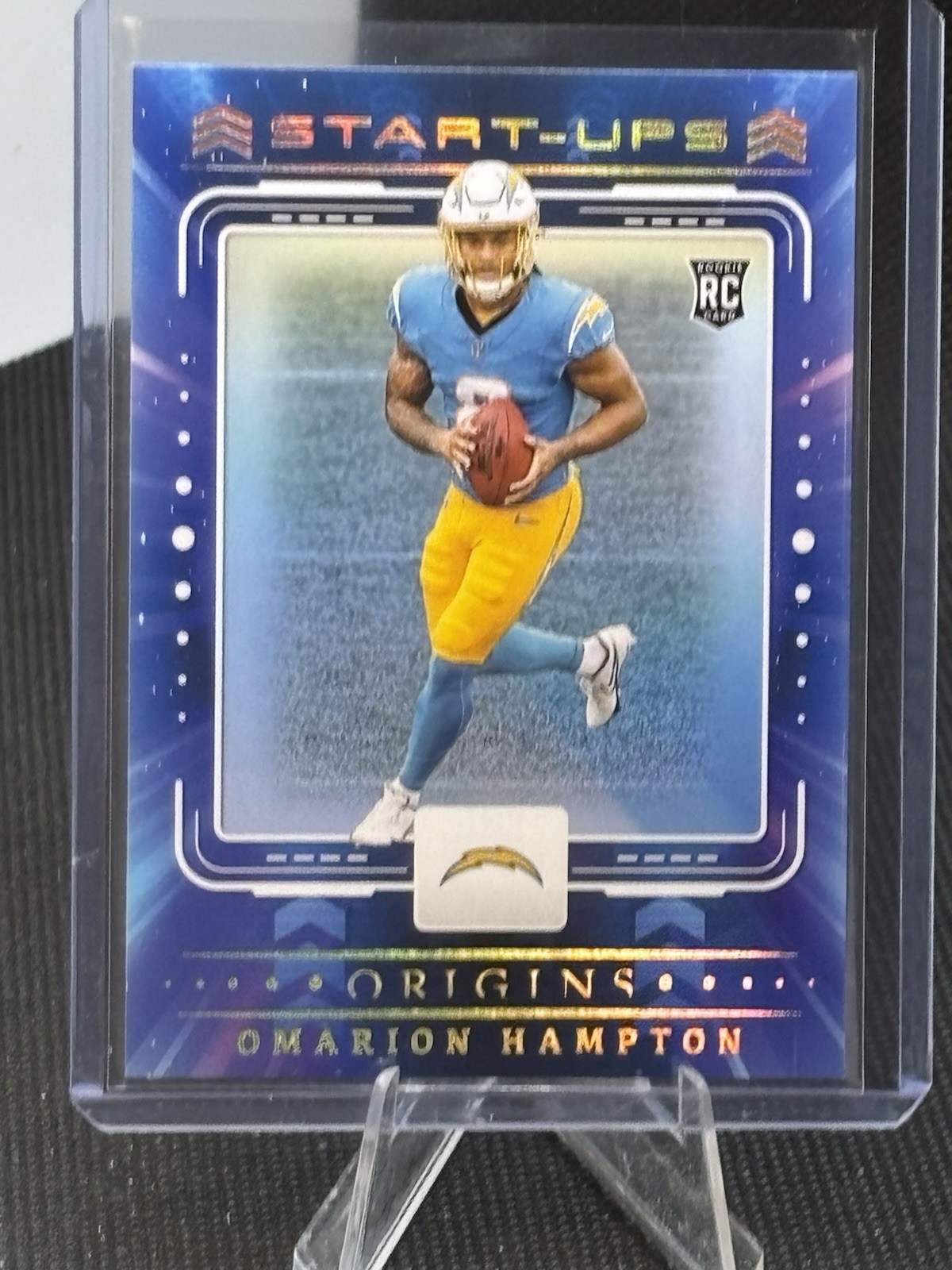 2025 Panini Origins Omarion Hampton Start Ups SP RC Chargers